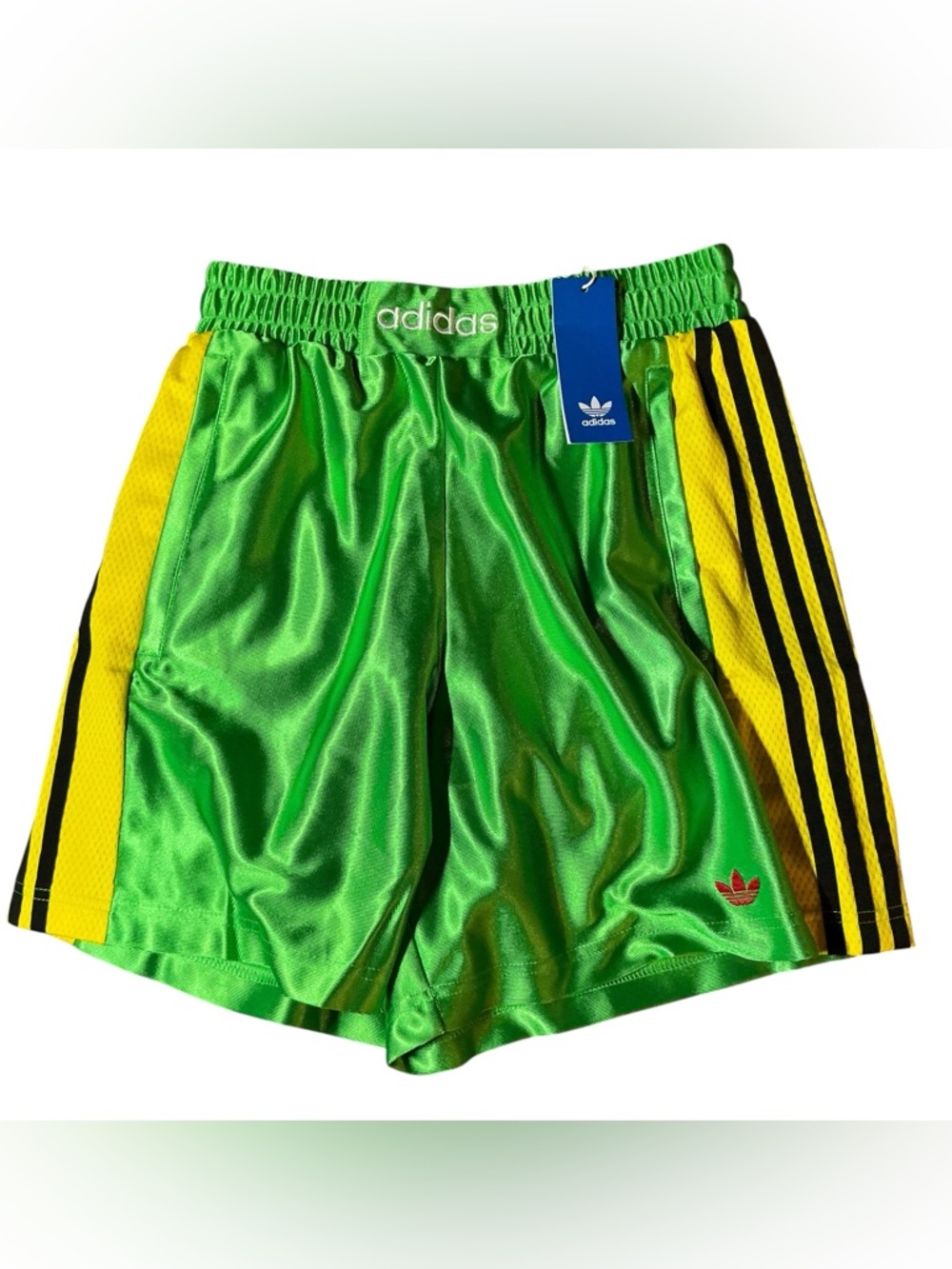 ADIDAS NWT Green Retro Boxing Athletic shorts in Sz S & M - Picture 2 of 9